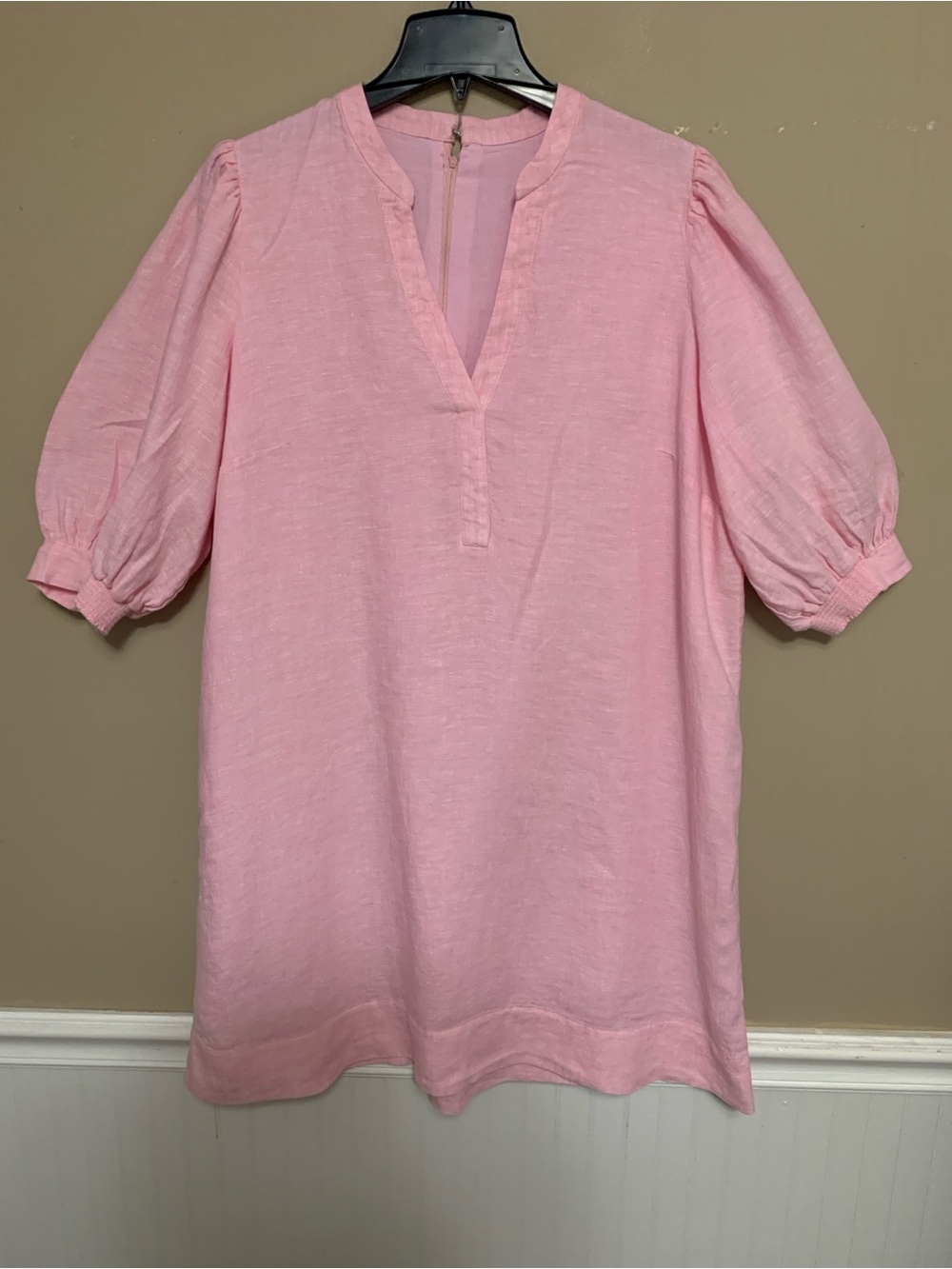 Lilly Pulitzer Women’s Mialeigh Linen Dress - Putting Pink Resort Preppy L/XL